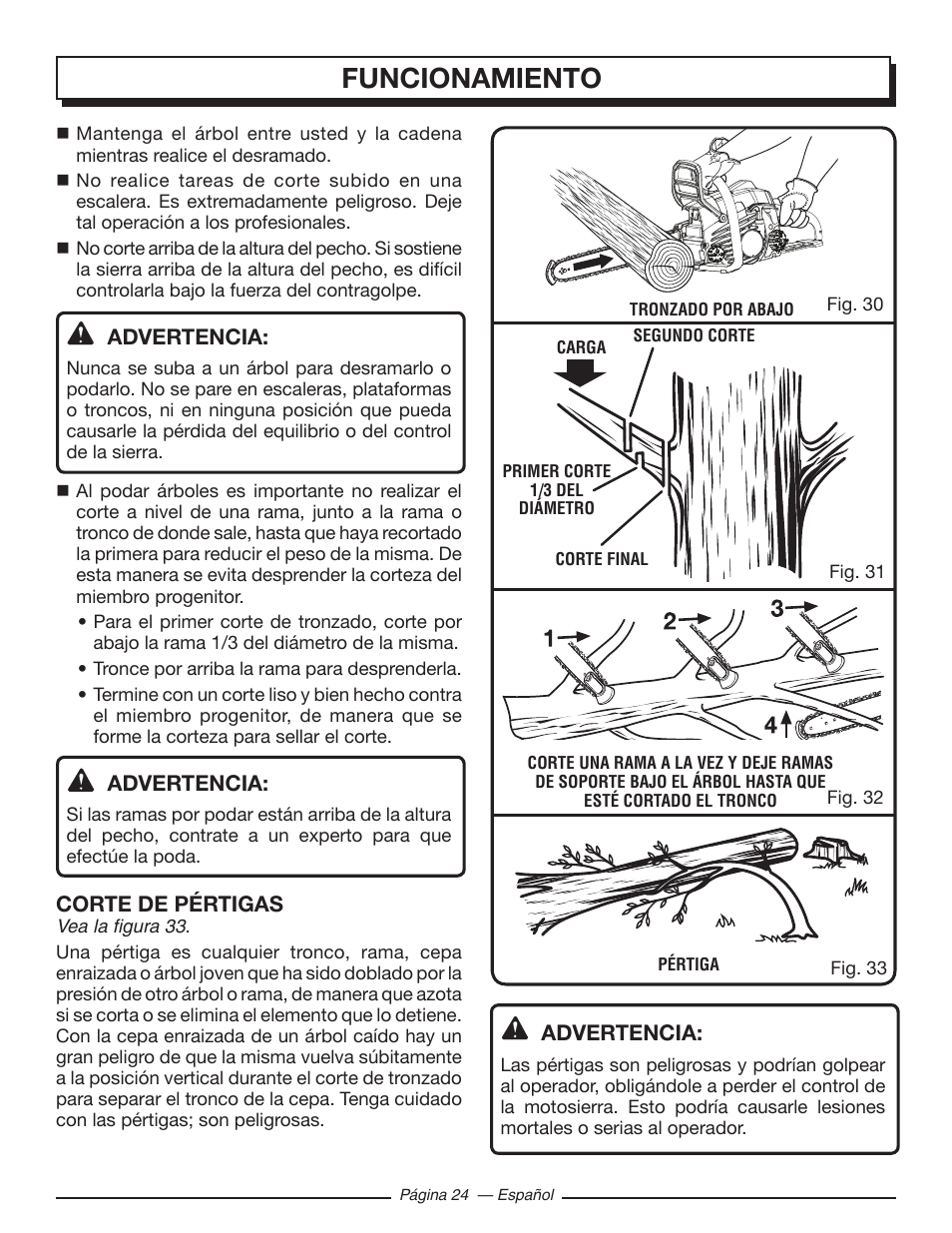 Funcionamiento | Homelite UT10585 User Manual | Page 104 / 124
