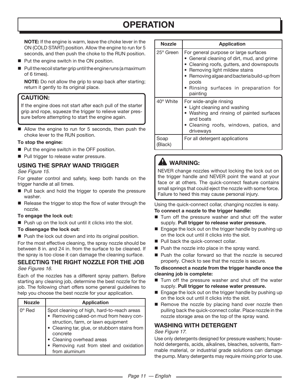 Operation | Homelite UT80546 User Manual | Page 15 / 52