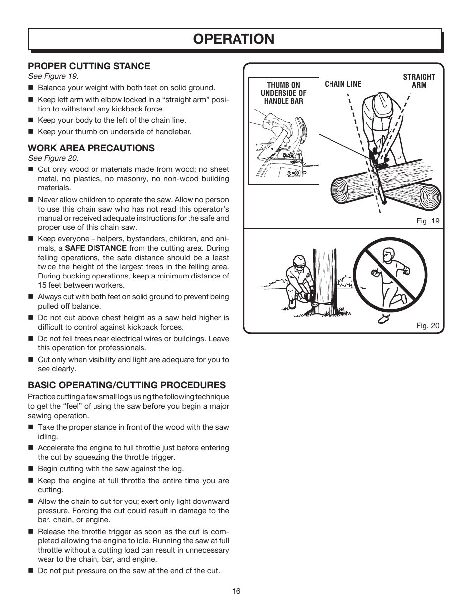 Operation | Homelite UT10032 User Manual | Page 16 / 38