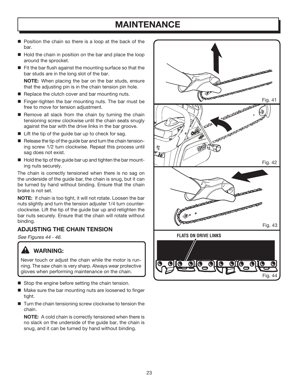 Maintenance | Homelite UT10032 User Manual | Page 23 / 38