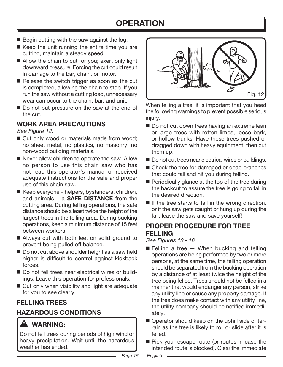 Operation | Homelite UT43122 User Manual | Page 16 / 88