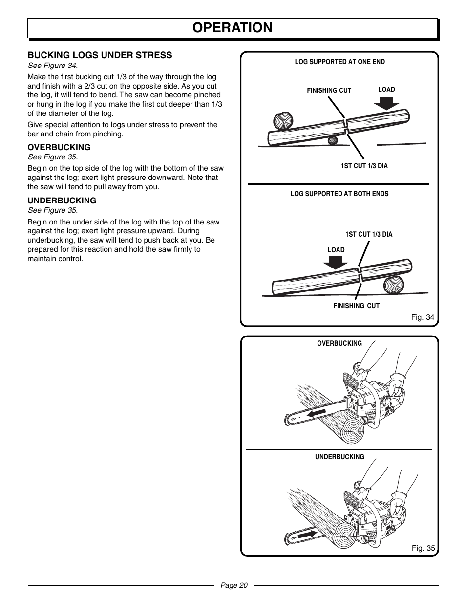 Operation | Homelite UT10530 User Manual | Page 20 / 36