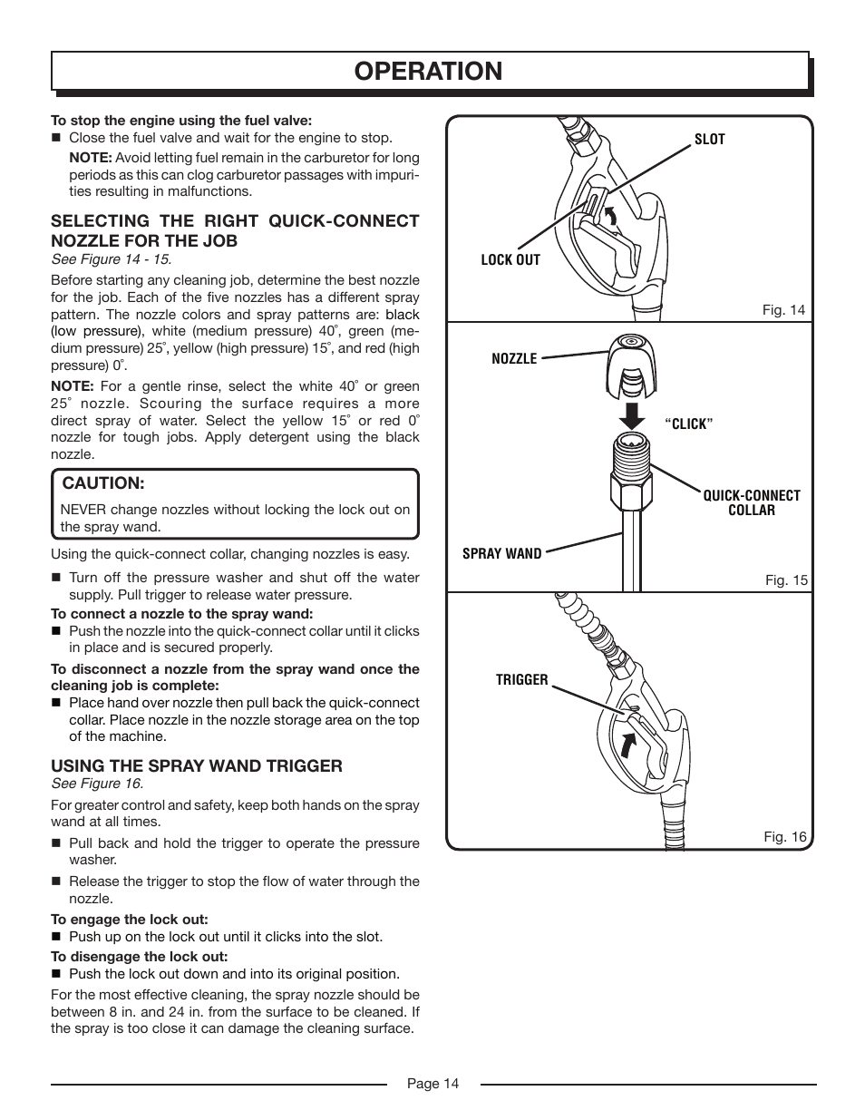 Operation | Homelite HP3127S User Manual | Page 14 / 26