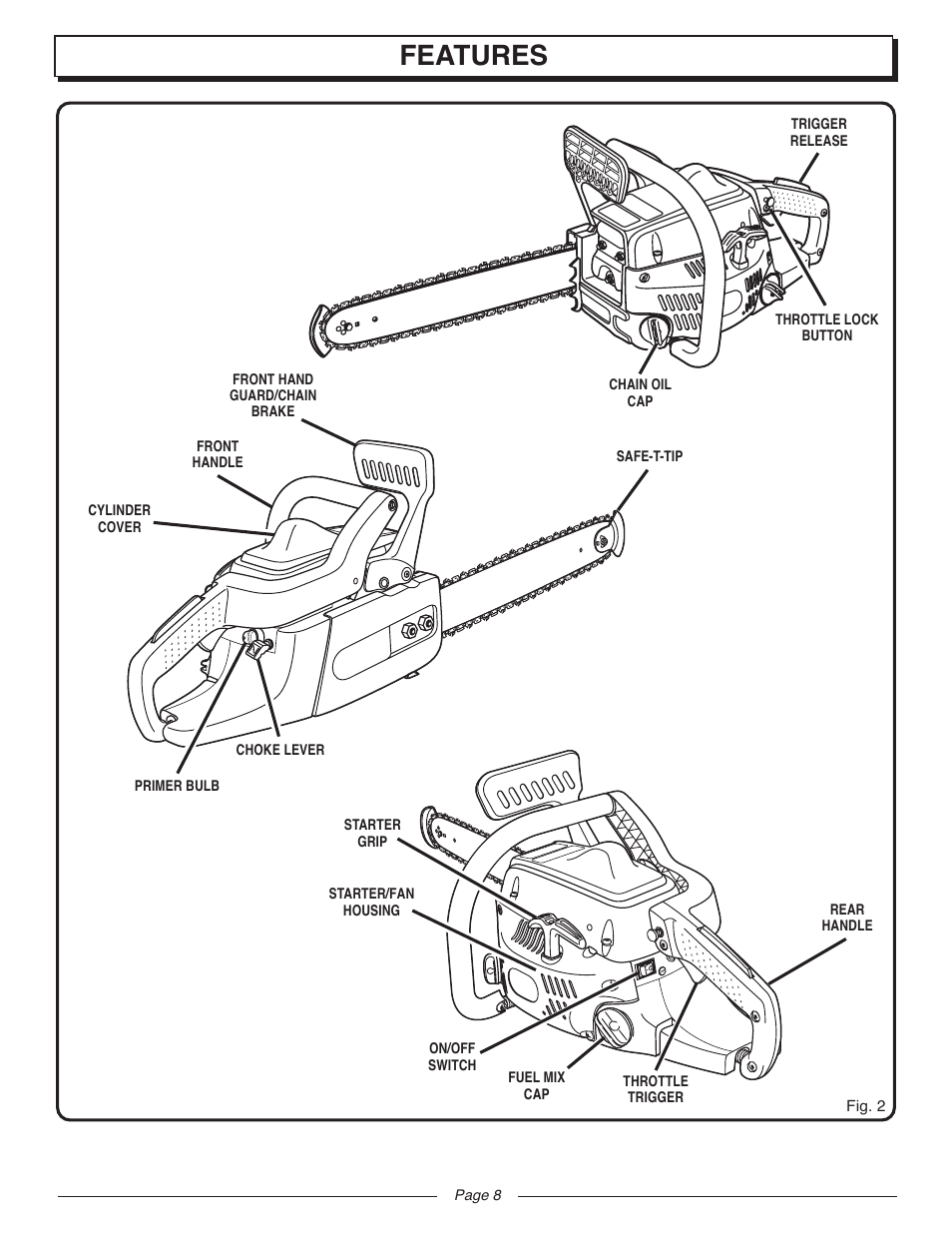 Features | Homelite UT10947D User Manual | Page 8 / 36