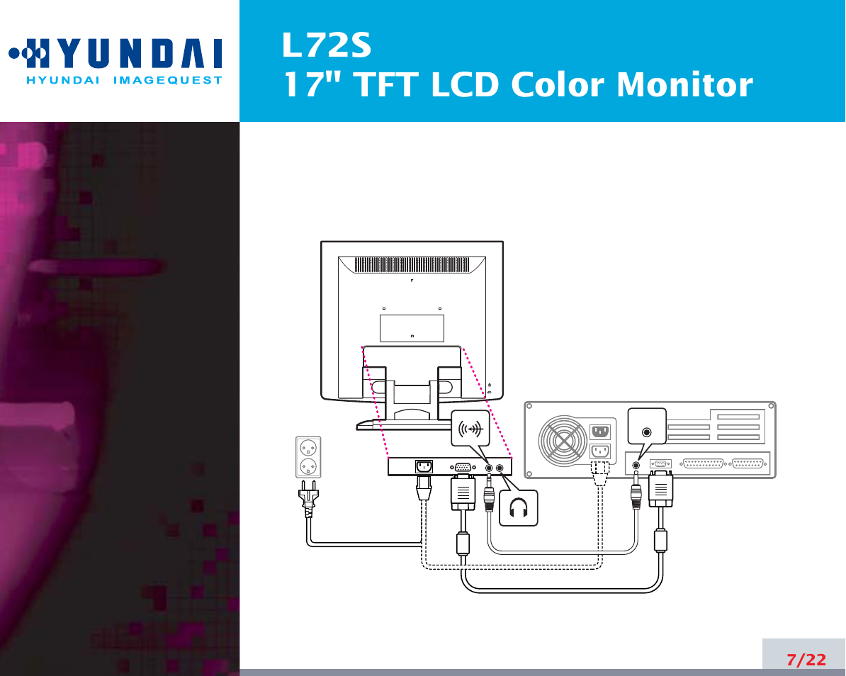 L72s 17" tft lcd color monitor | Hyundai L72S User Manual | Page 11 / 26