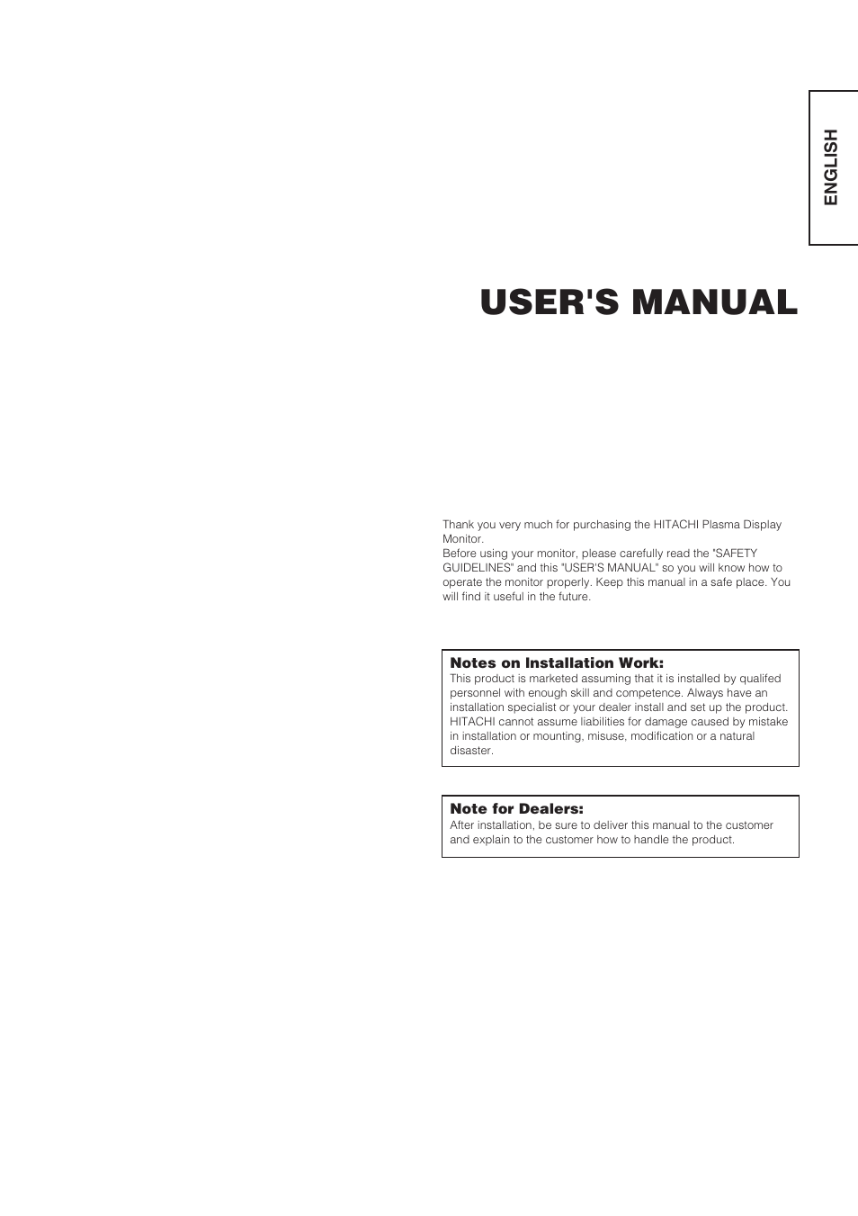 Hitachi CMP4202 User Manual | 32 pages