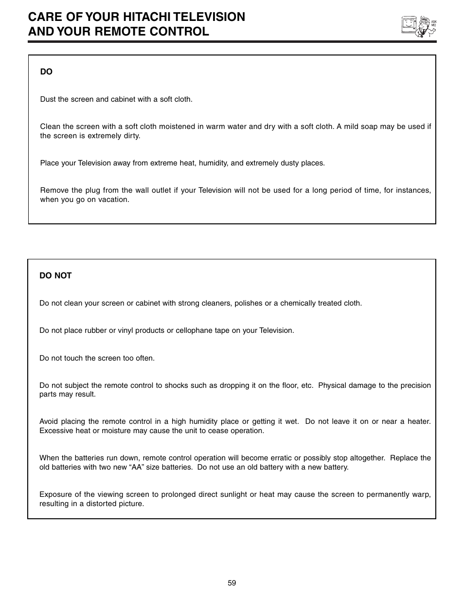 Hitachi 51G500S User Manual | Page 59 / 72