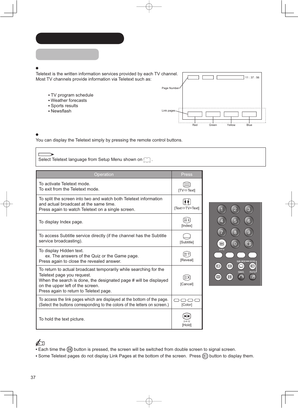 Function (continued) about teletext, What is “teletext, How to operate the teletext | Hitachi 37LD8800TA User Manual | Page 38 / 62