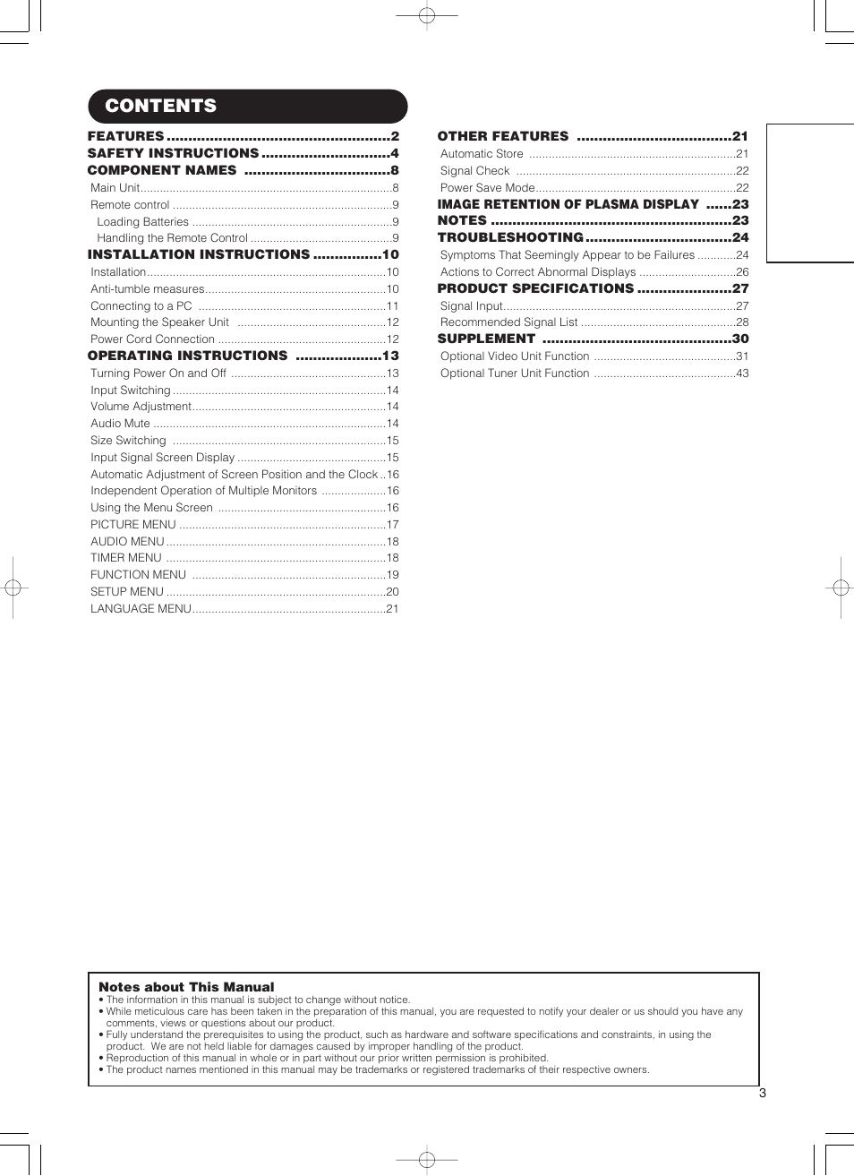 Hitachi 55PD5000 User Manual | Page 5 / 60