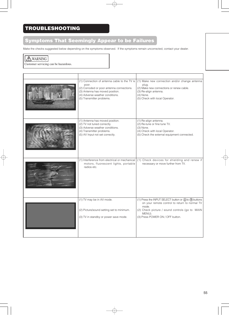 English, Warning | Hitachi 55PD5000 User Manual | Page 57 / 60