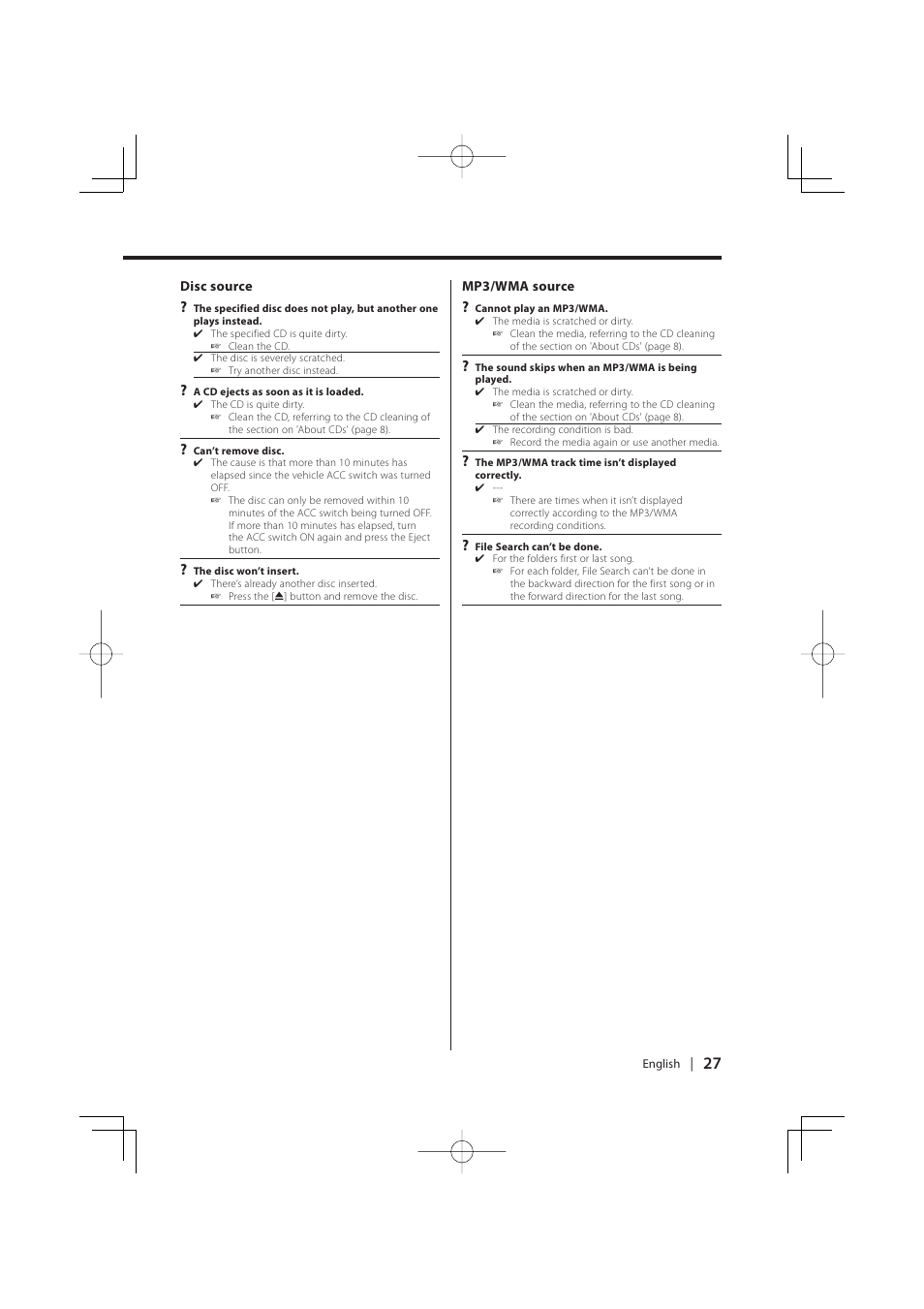 Kenwood KDC-W427 User Manual | Page 27 / 88