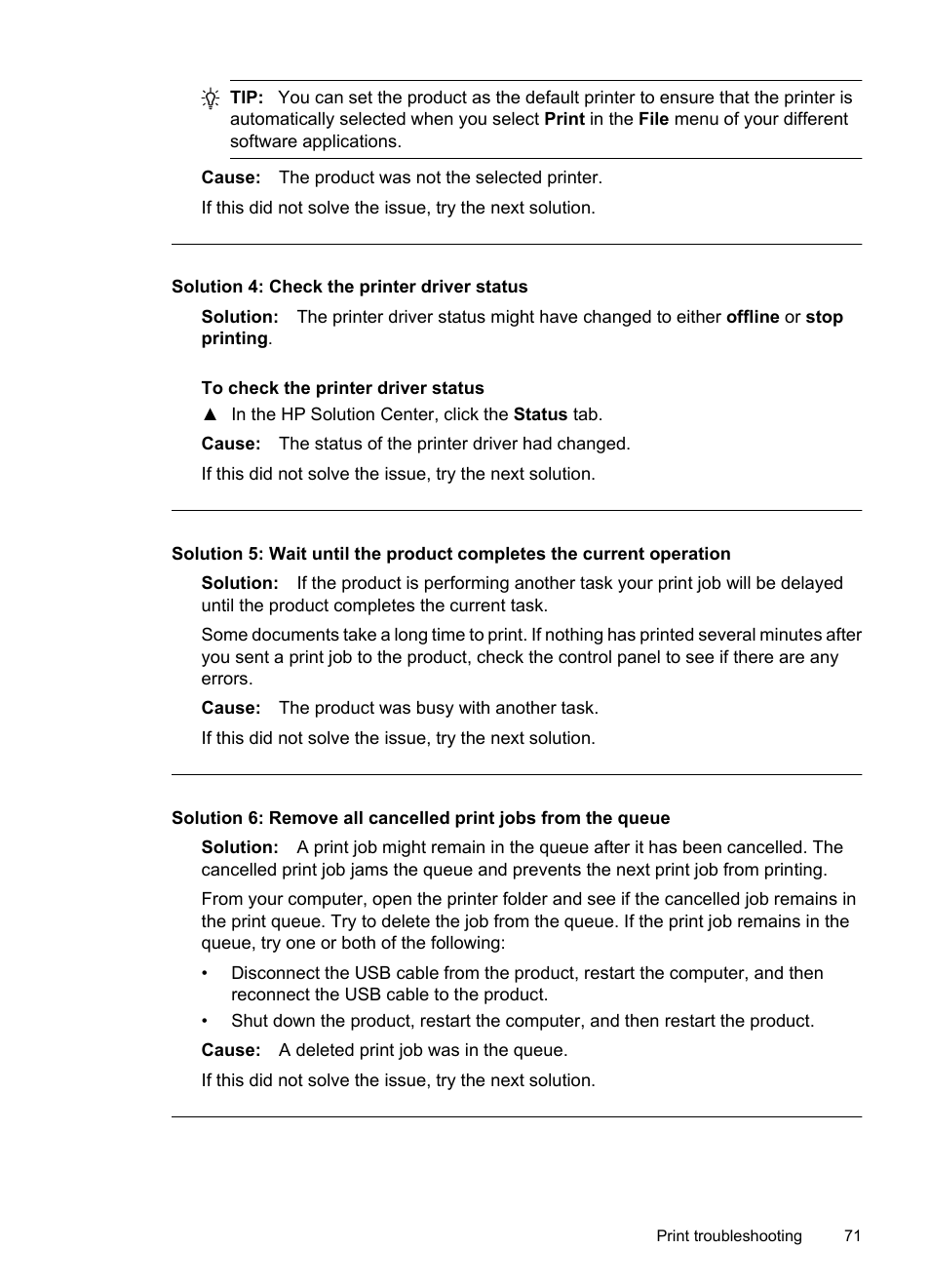 Solution 4: check the printer driver status | HP Officejet 6000 User Manual | Page 75 / 168