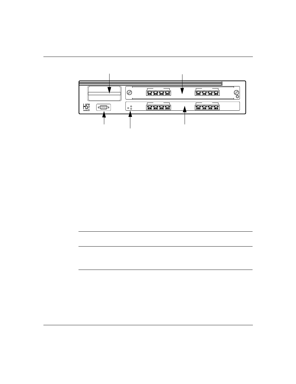 Figure22. hs150-100-16 base model with an hs150, Expansion modules, Table22. hispeed switch expansion modules | Expansion modules -5, Figure 2-2, Table 2-2, Hispeed switch expansion modules -5 | Hitachi US7070447-001 User Manual | Page 21 / 98