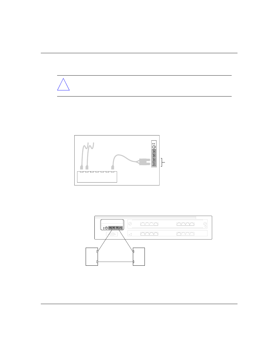 Cable connections, Figure123. sas cable connections, Figure124. das cable connections | Cable connections -3, Figure 12-3. sas cable connections -3, Figure 12-4. das cable connections -3, Must be running software version 1.4.4 or later | Hitachi US7070447-001 User Manual | Page 87 / 98