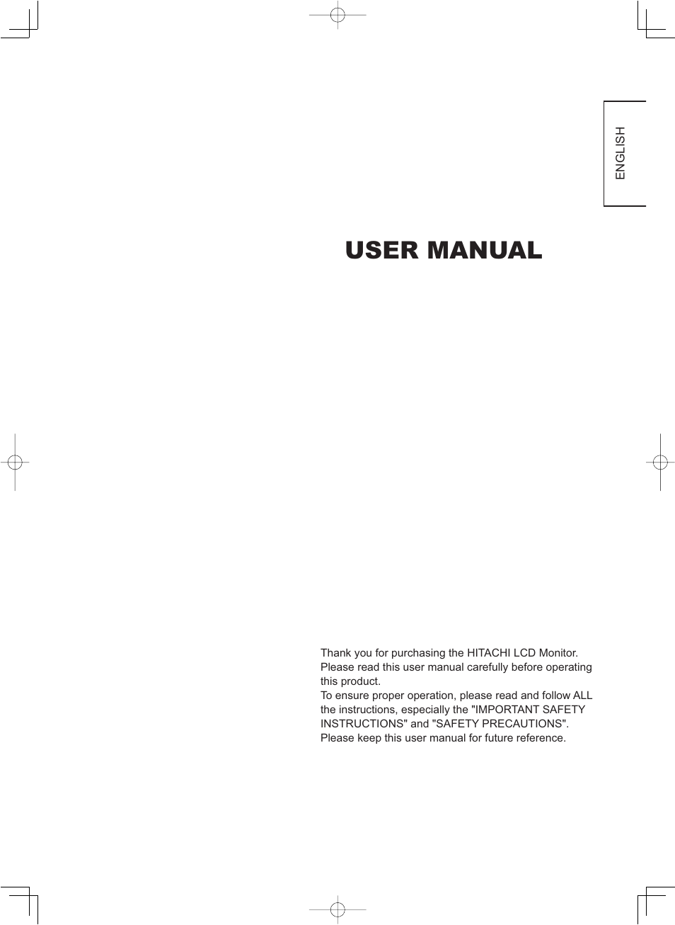 Qr65422_01_eng_1-11_05110801.pdf, User manual | Hitachi 32LD8800TA User Manual | Page 3 / 63