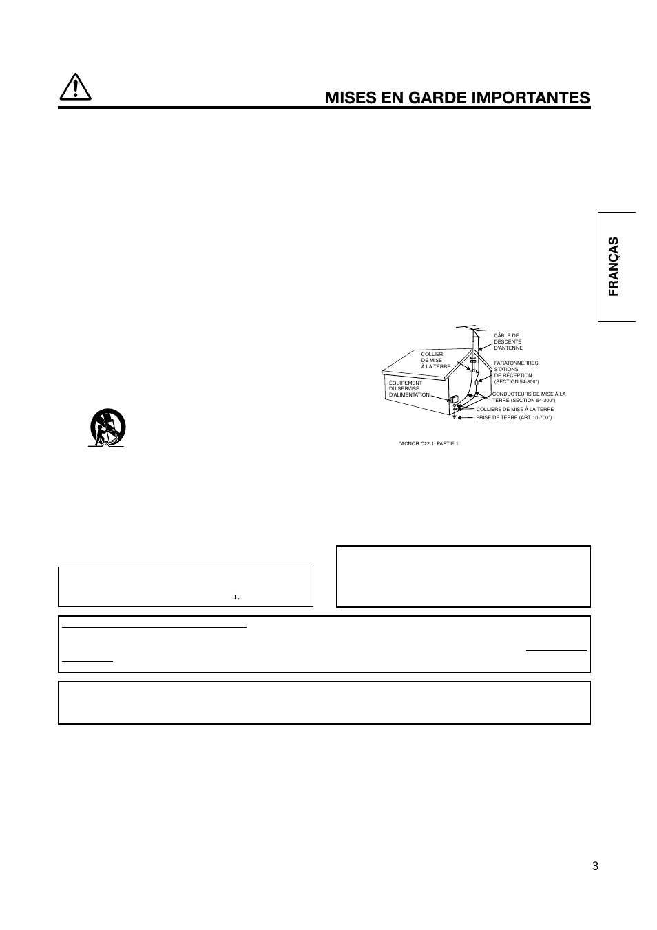 Mises en garde importantes, Franças | Hitachi CMP420V2 User Manual | Page 51 / 142