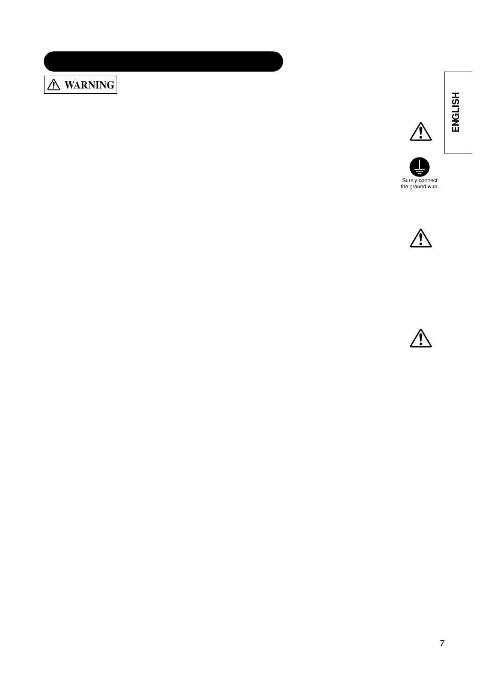 Safety instructions(continued), Warning, English | Hitachi CMP420V2 User Manual | Page 9 / 142