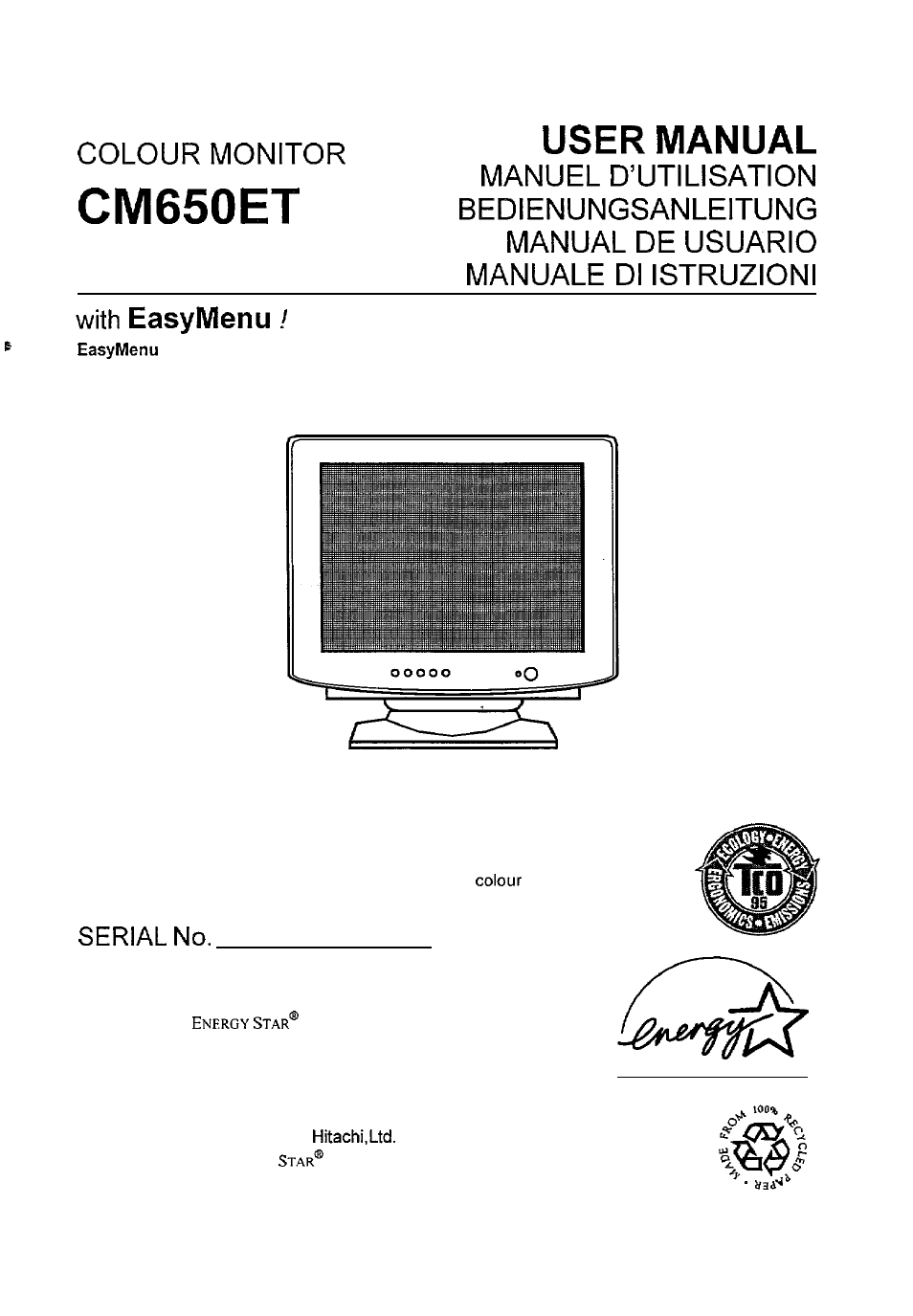 Hitachi CM650ET User Manual | 16 pages