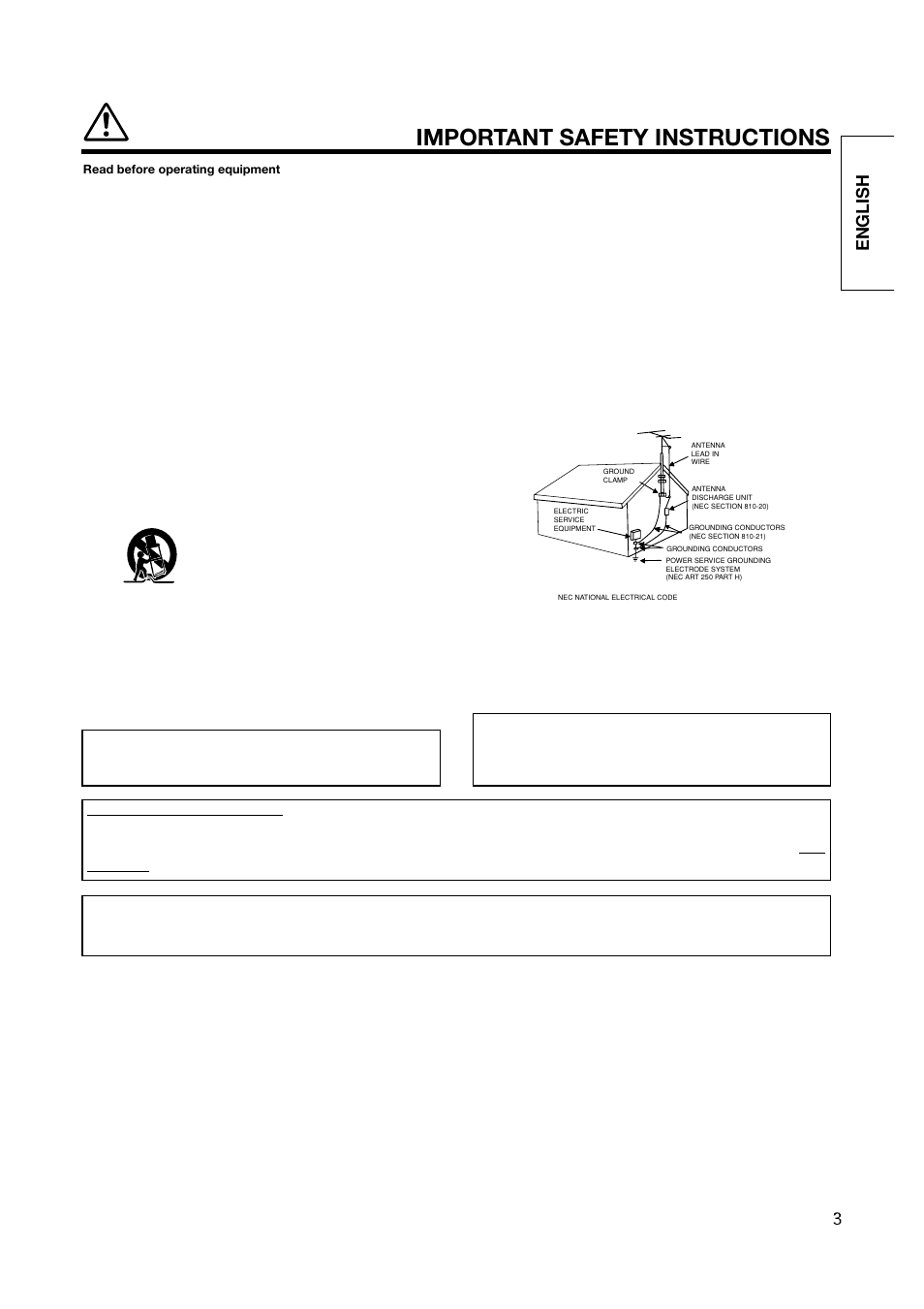 Important safety instructions, English | Hitachi CMP420V1 User Manual | Page 5 / 142