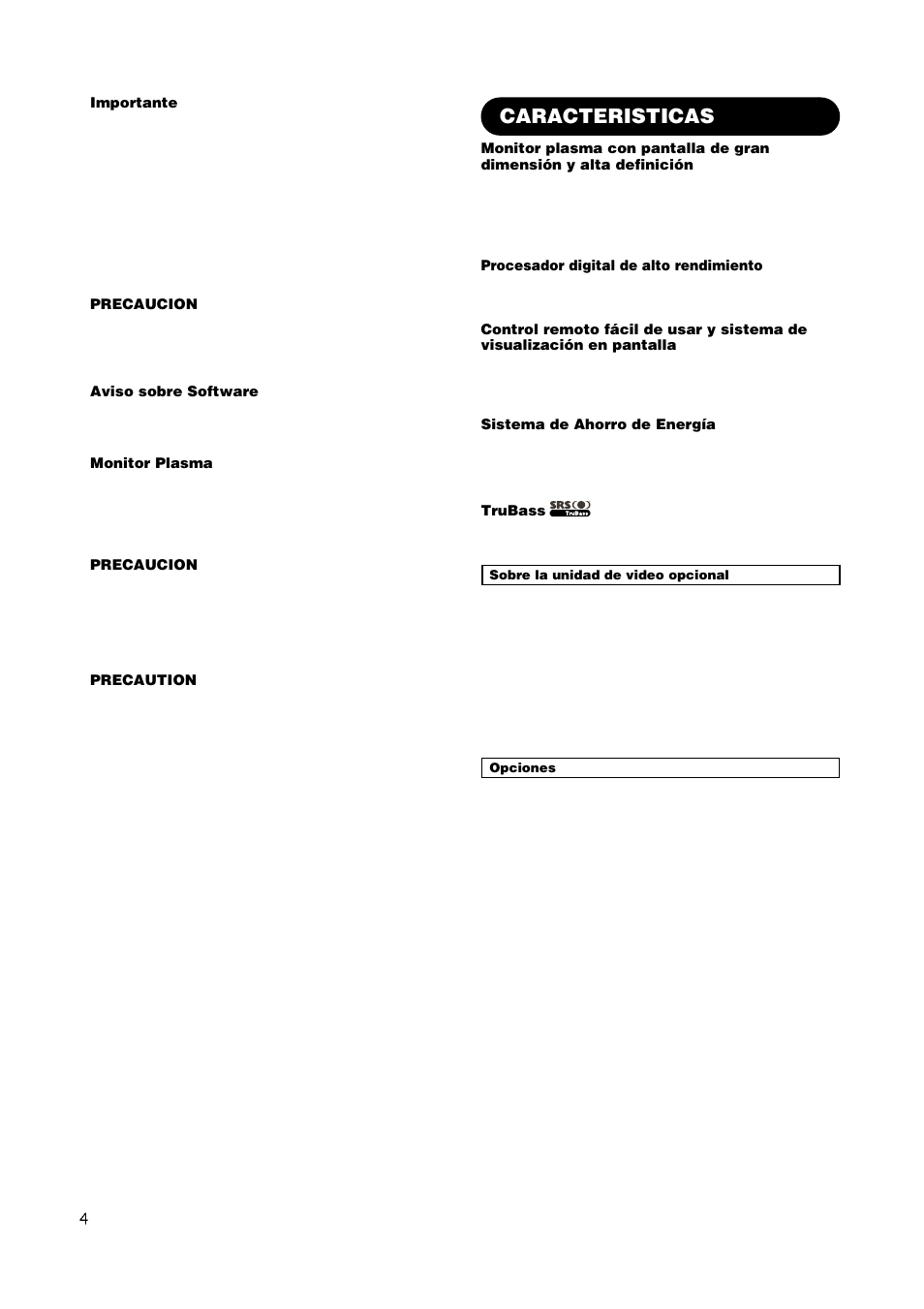 Caracteristicas | Hitachi CMP420V1 User Manual | Page 98 / 142