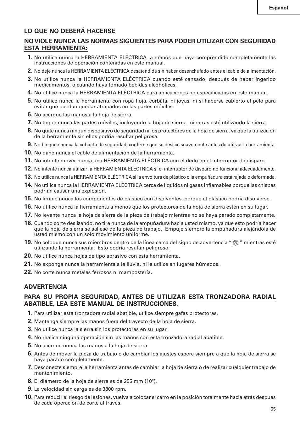 Hitachi C 10FS User Manual | Page 55 / 84