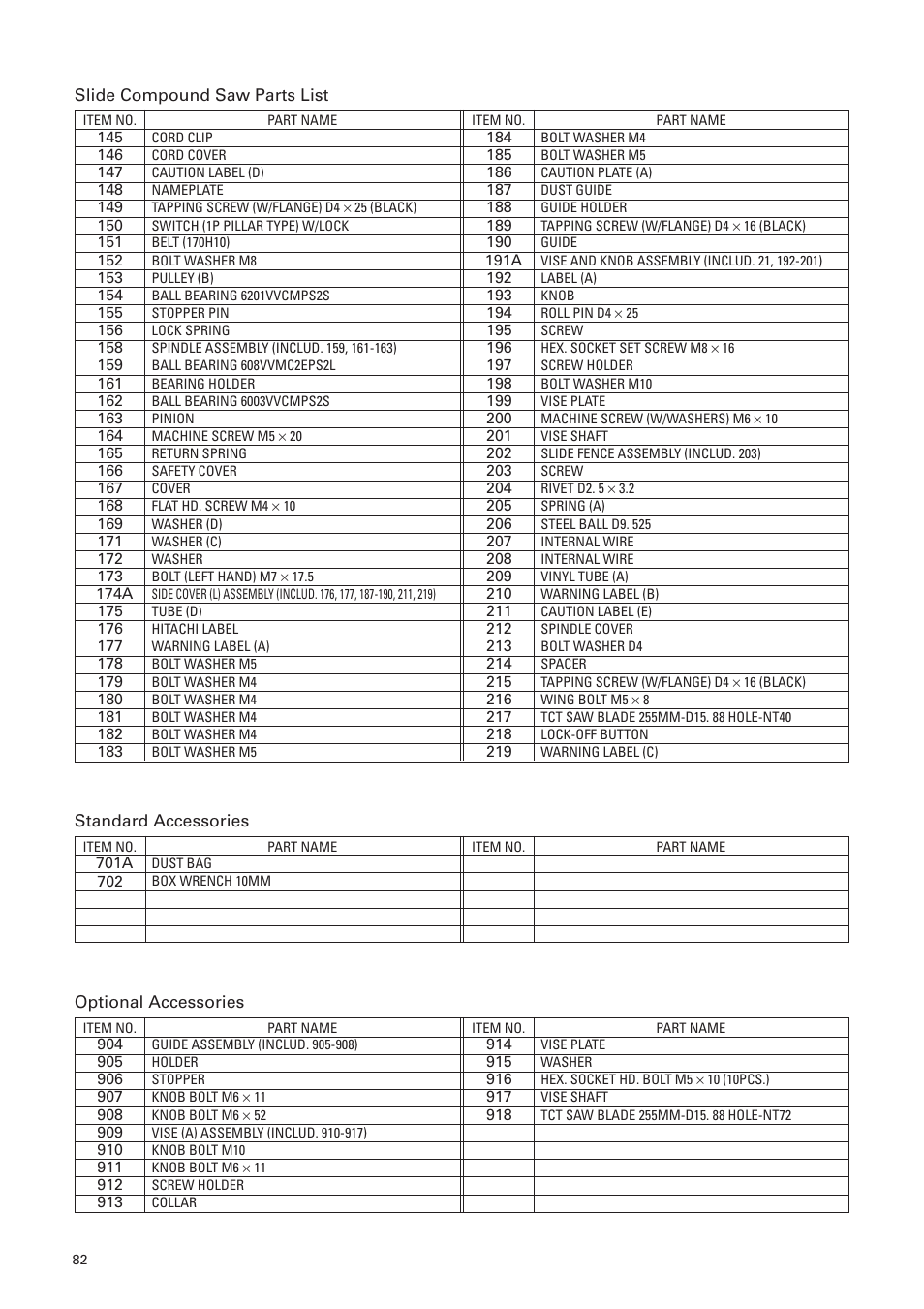 Hitachi C 10FS User Manual | Page 82 / 84