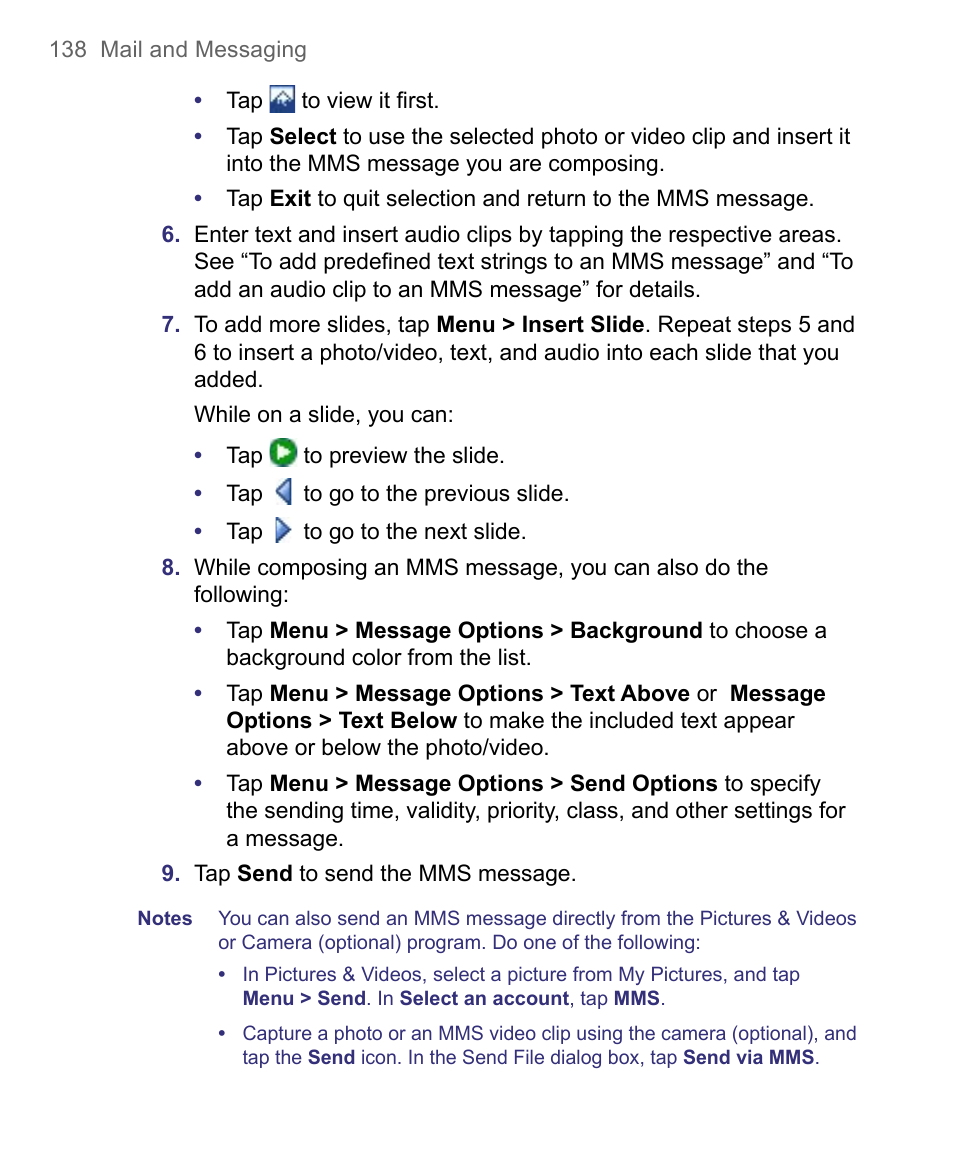 HTC 8500 User Manual | Page 138 / 212
