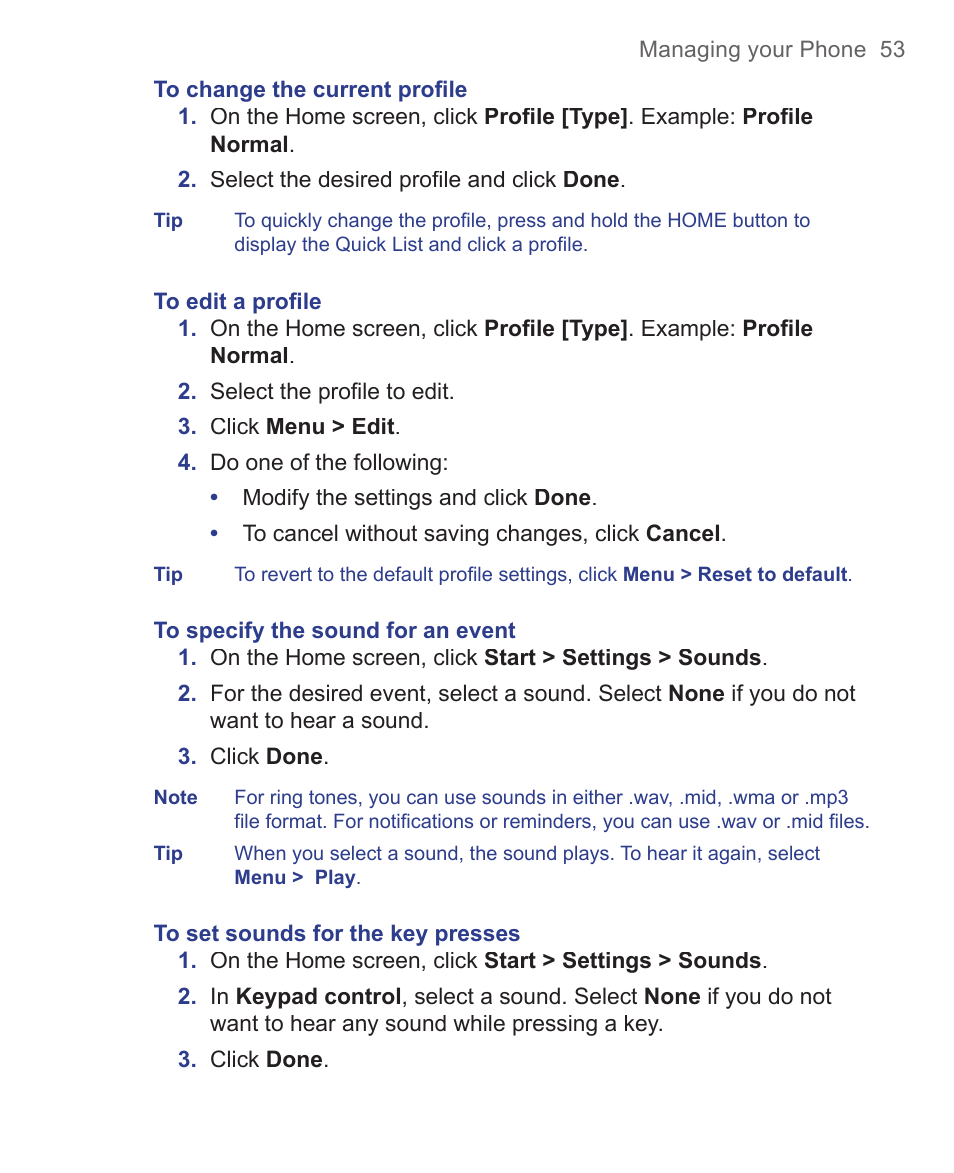 HTC 3125 User Manual | Page 53 / 169