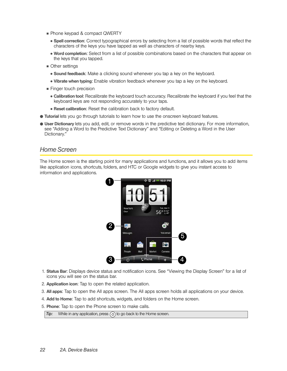 Home screen | HTC EVO 4G User Manual | Page 32 / 197