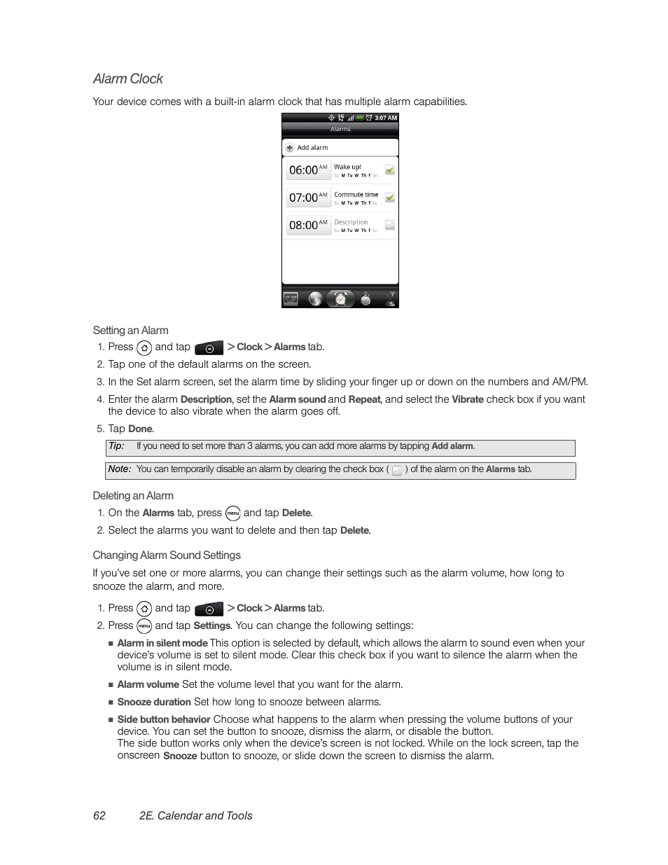 Alarm clock | HTC EVO 4G User Manual | Page 72 / 197