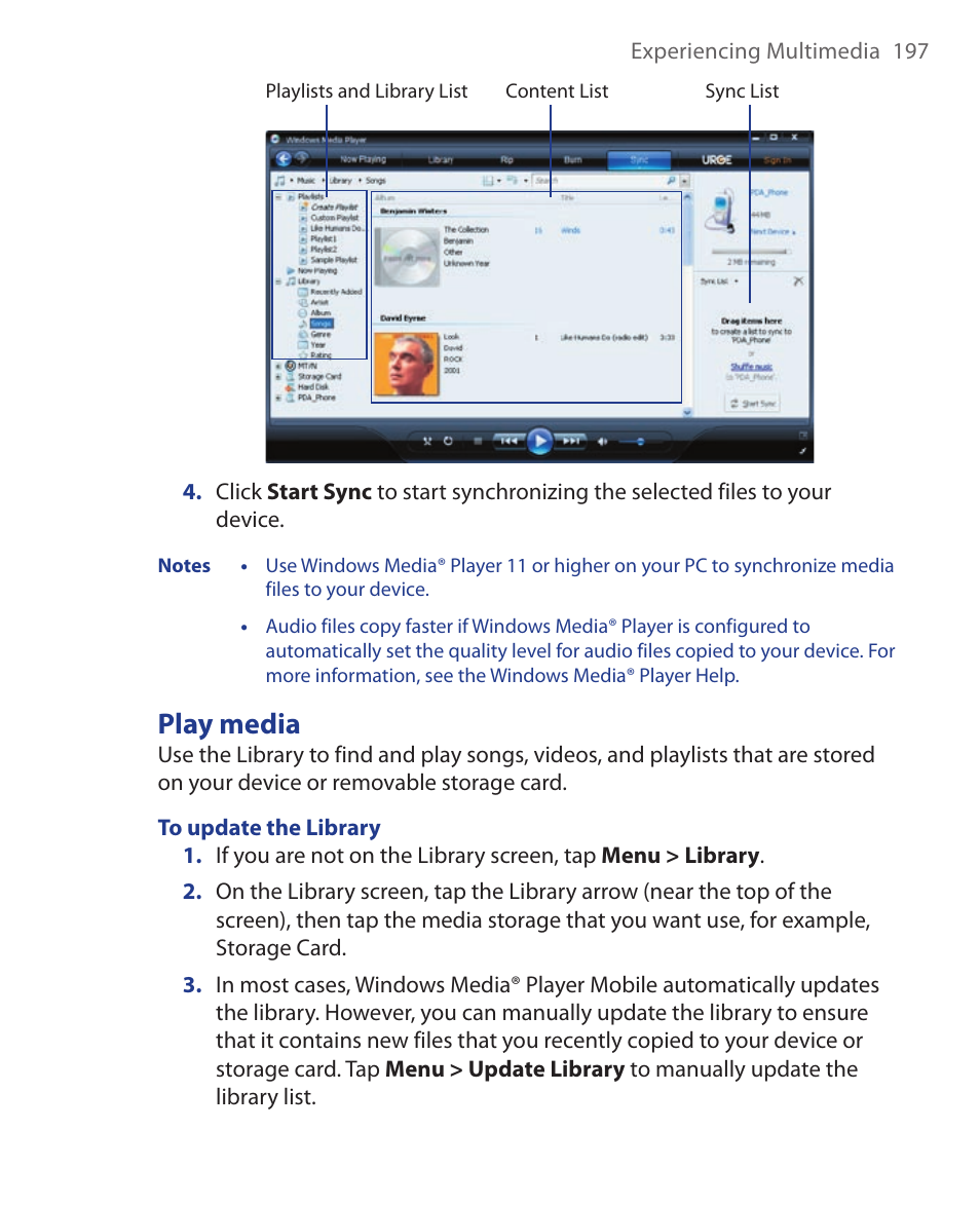 Play media | HTC Xda orbit 2 User Manual | Page 197 / 246