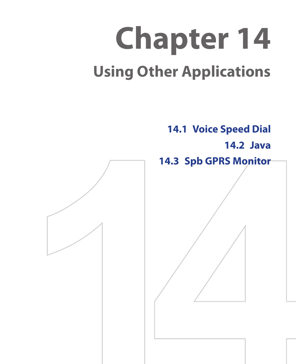 Chapter 14 | HTC Xda orbit 2 User Manual | Page 221 / 246