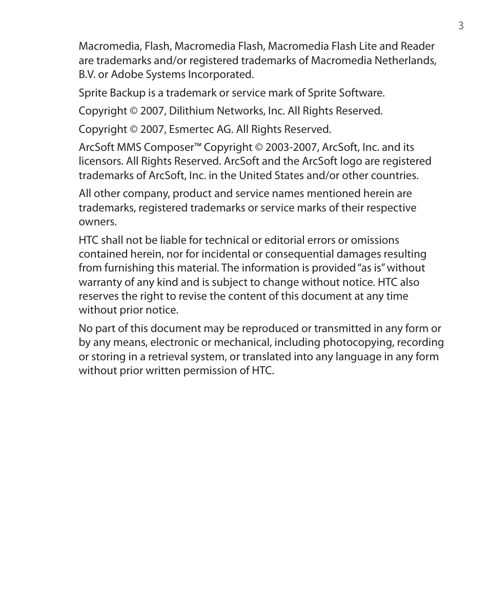 HTC Xda orbit 2 User Manual | Page 3 / 246