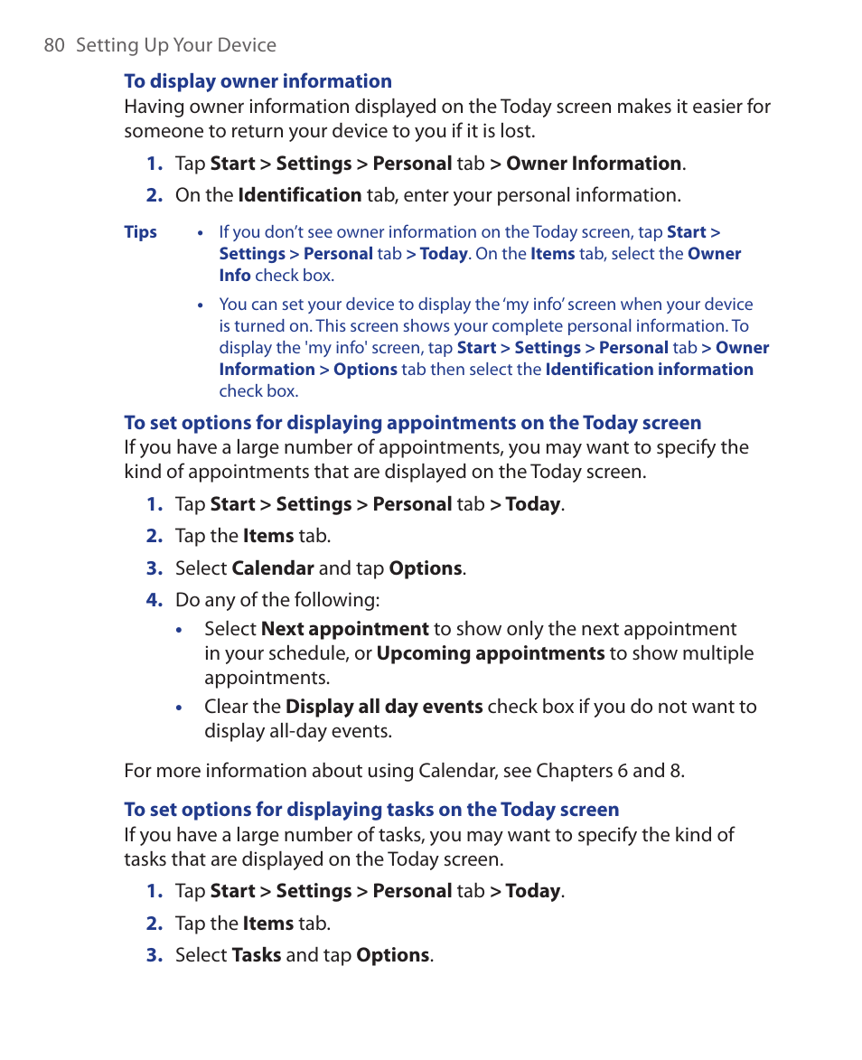 HTC Xda orbit 2 User Manual | Page 80 / 246