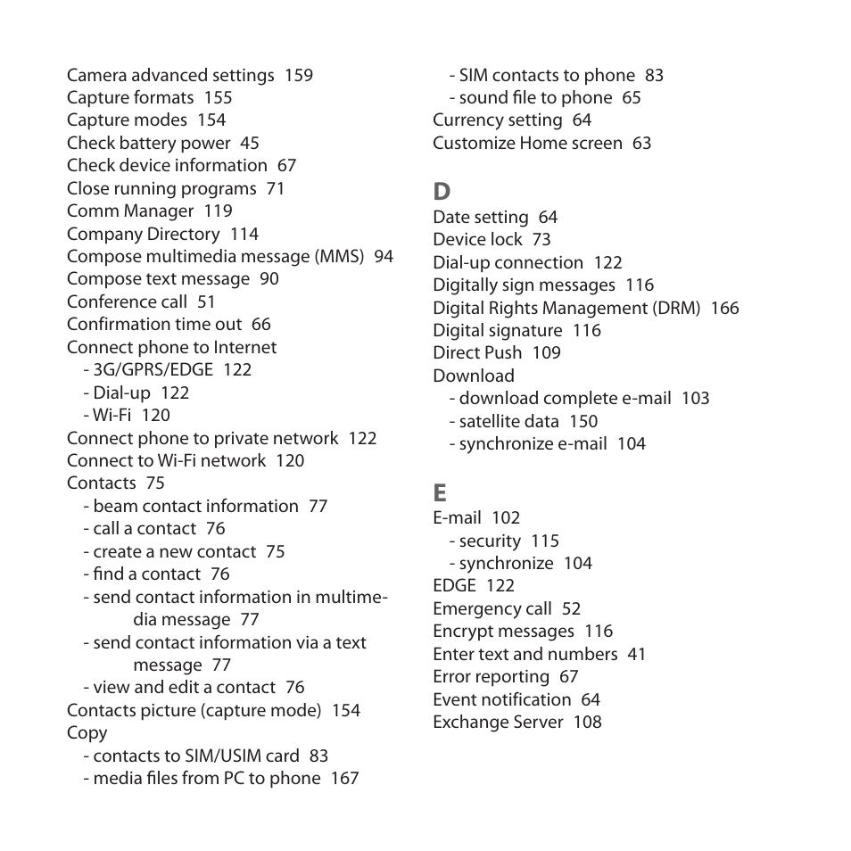 HTC Dash 3G HS S200 User Manual | Page 188 / 192