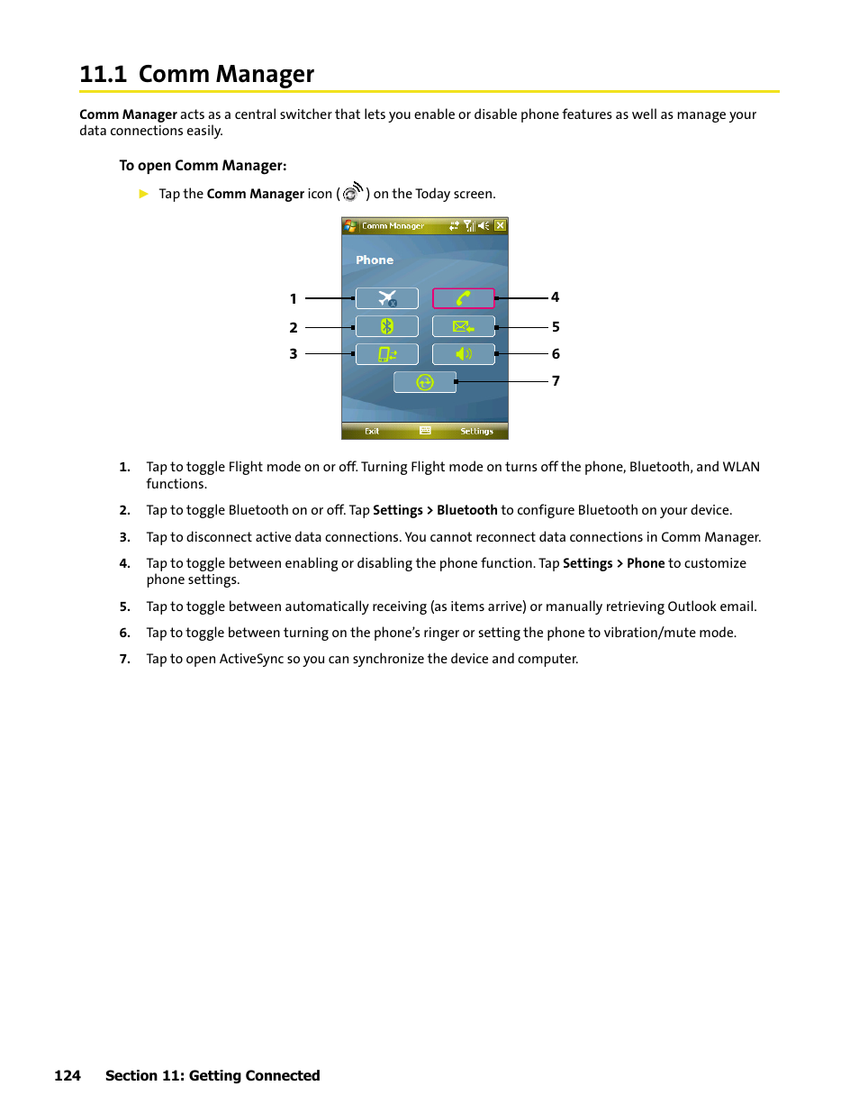 1 comm manager | HTC Mogul User Manual | Page 122 / 188