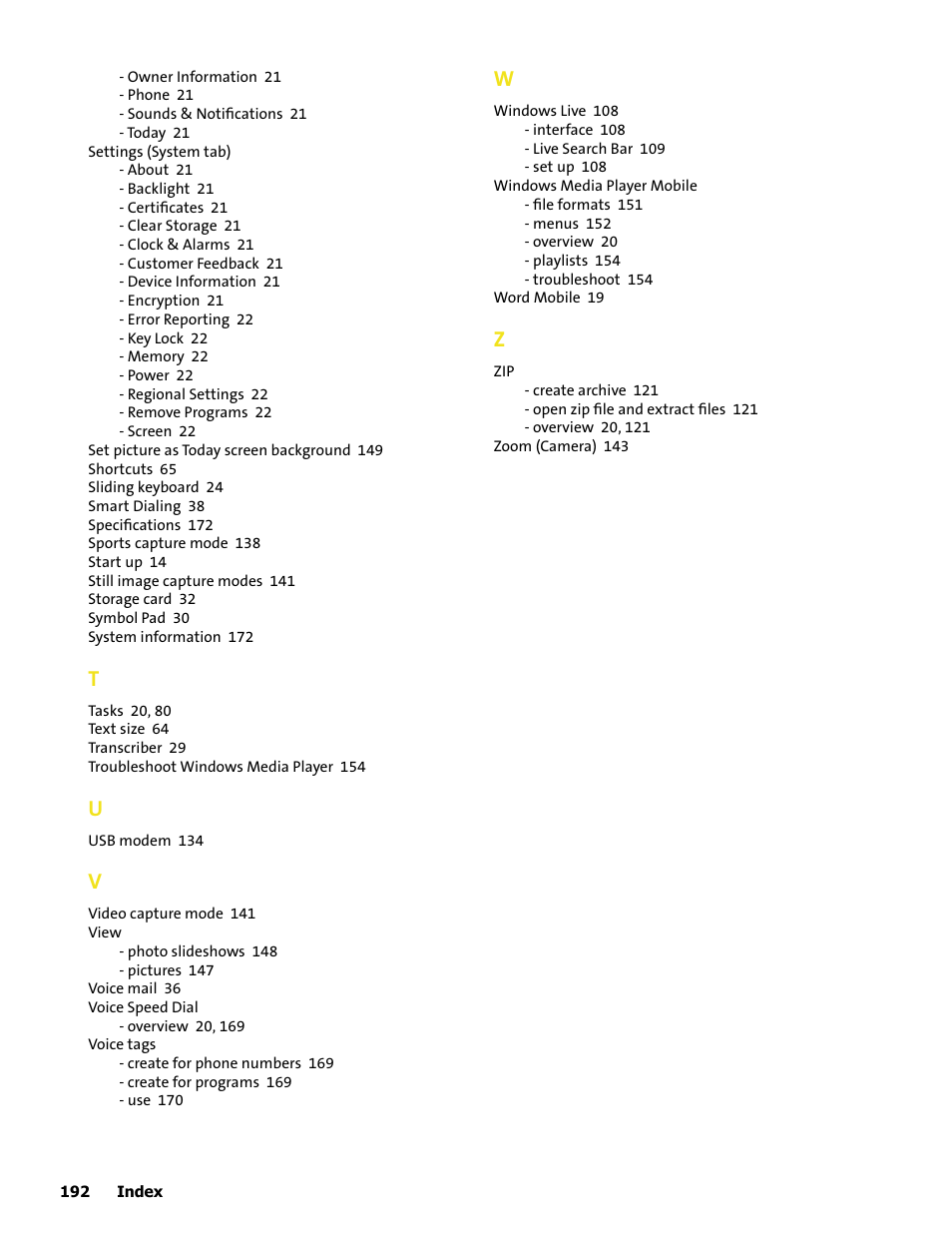 HTC Mogul User Manual | Page 188 / 188