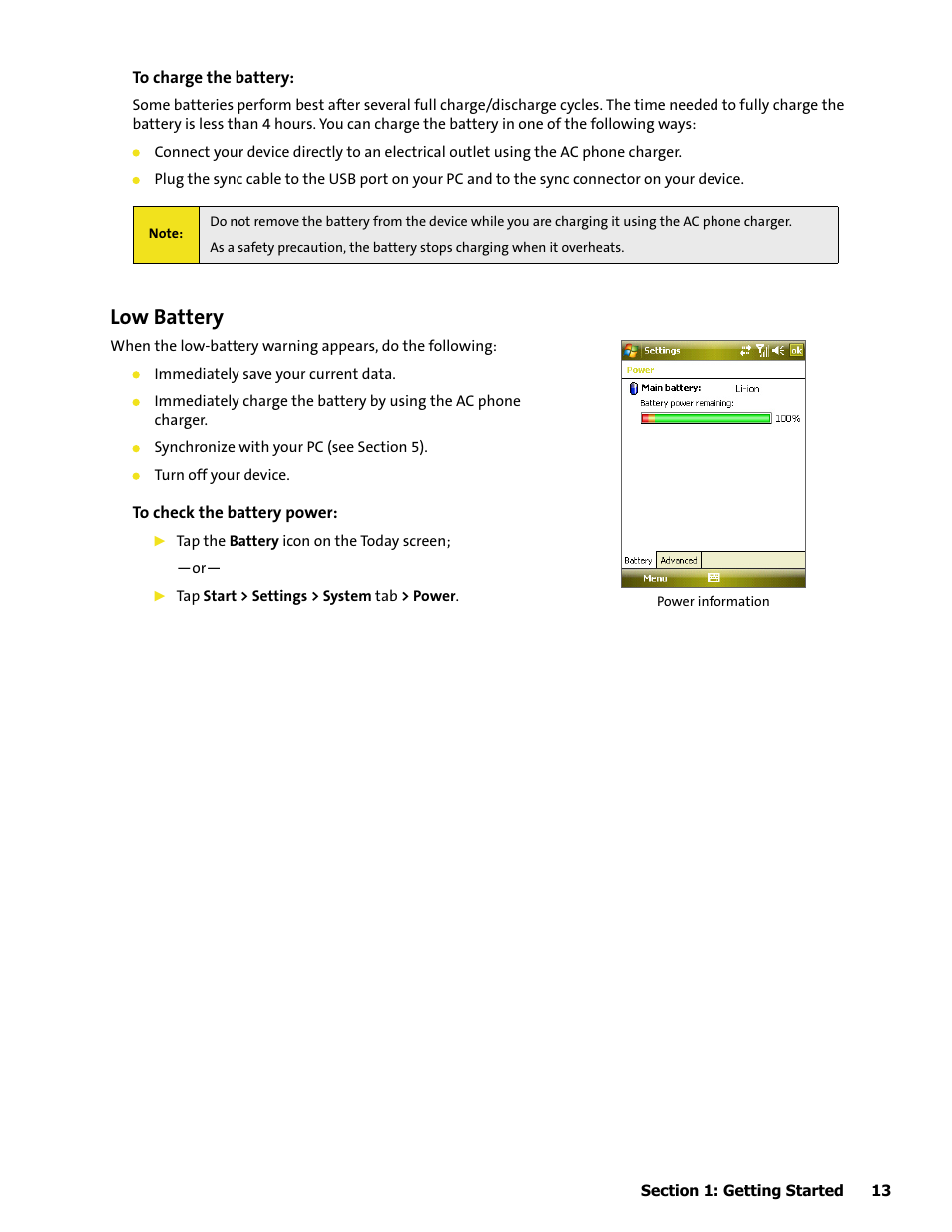 Low battery | HTC Mogul User Manual | Page 21 / 188