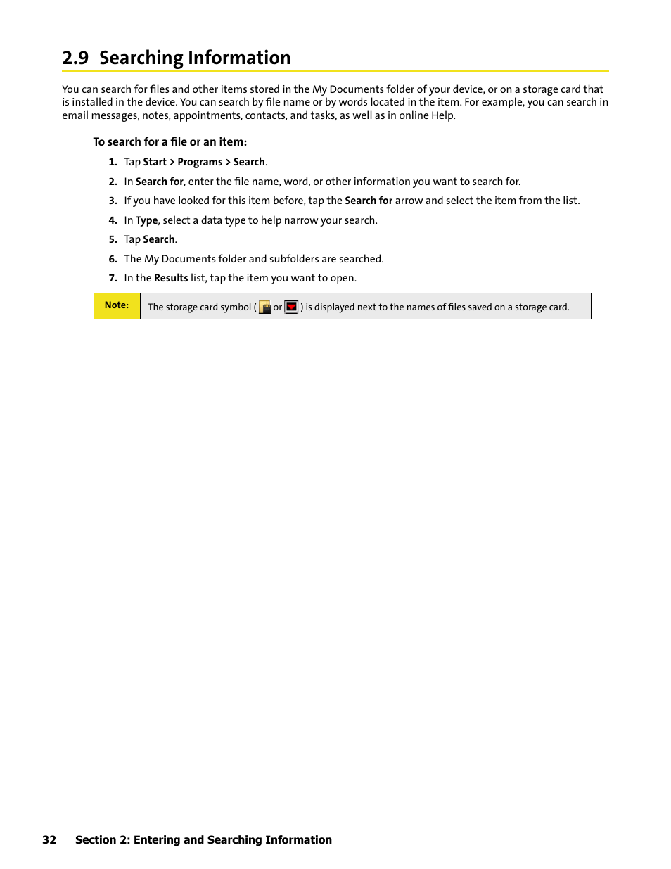 9 searching information | HTC Mogul User Manual | Page 40 / 188