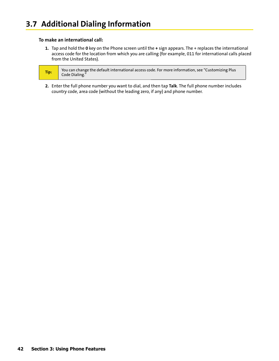 7 additional dialing information | HTC Mogul User Manual | Page 50 / 188
