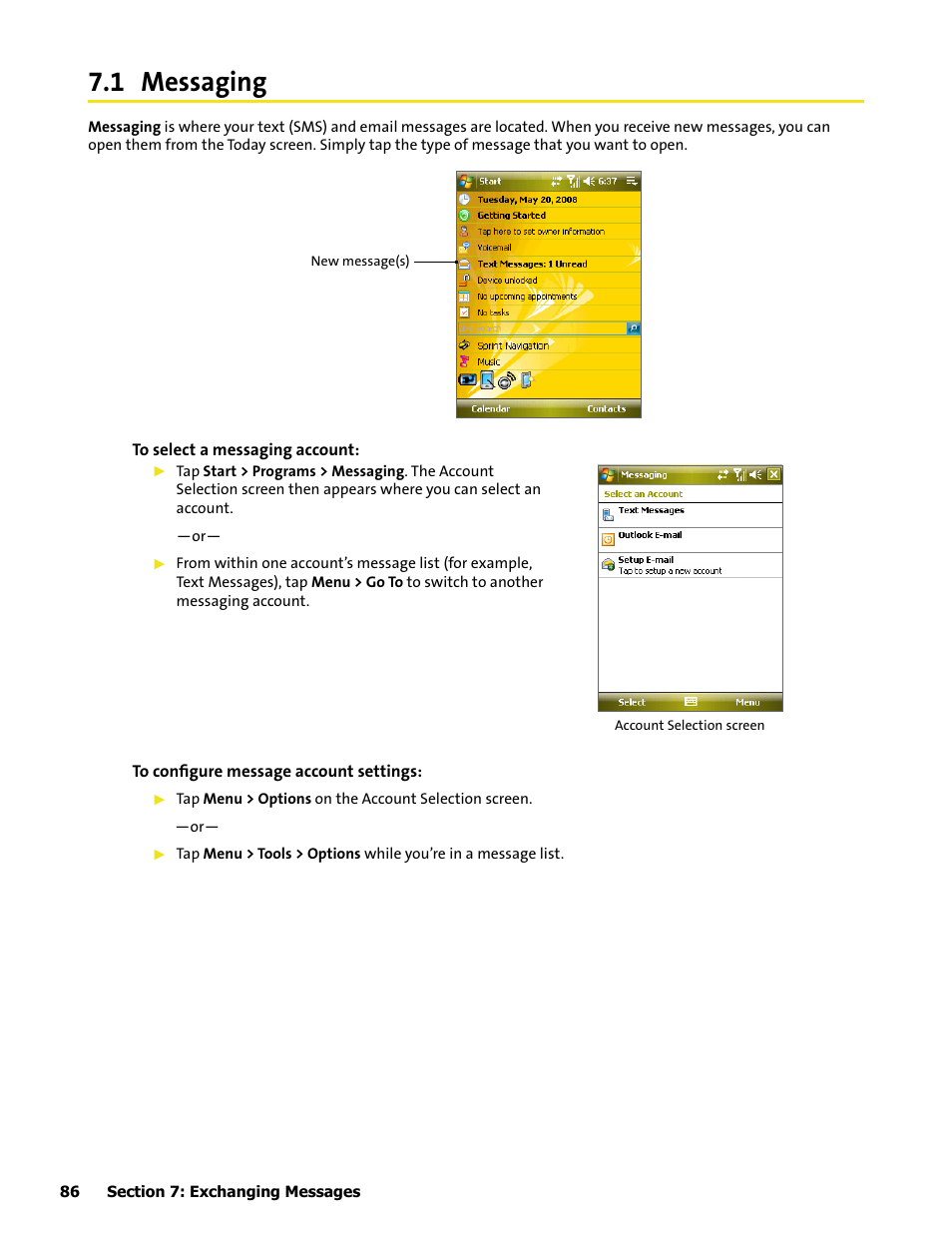 1 messaging | HTC Mogul User Manual | Page 84 / 188