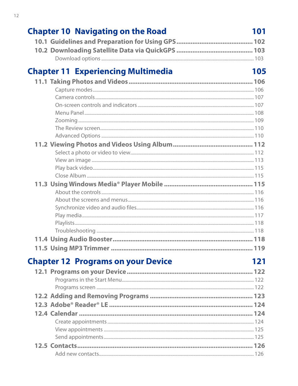 HTC AM171 User Manual | Page 12 / 158