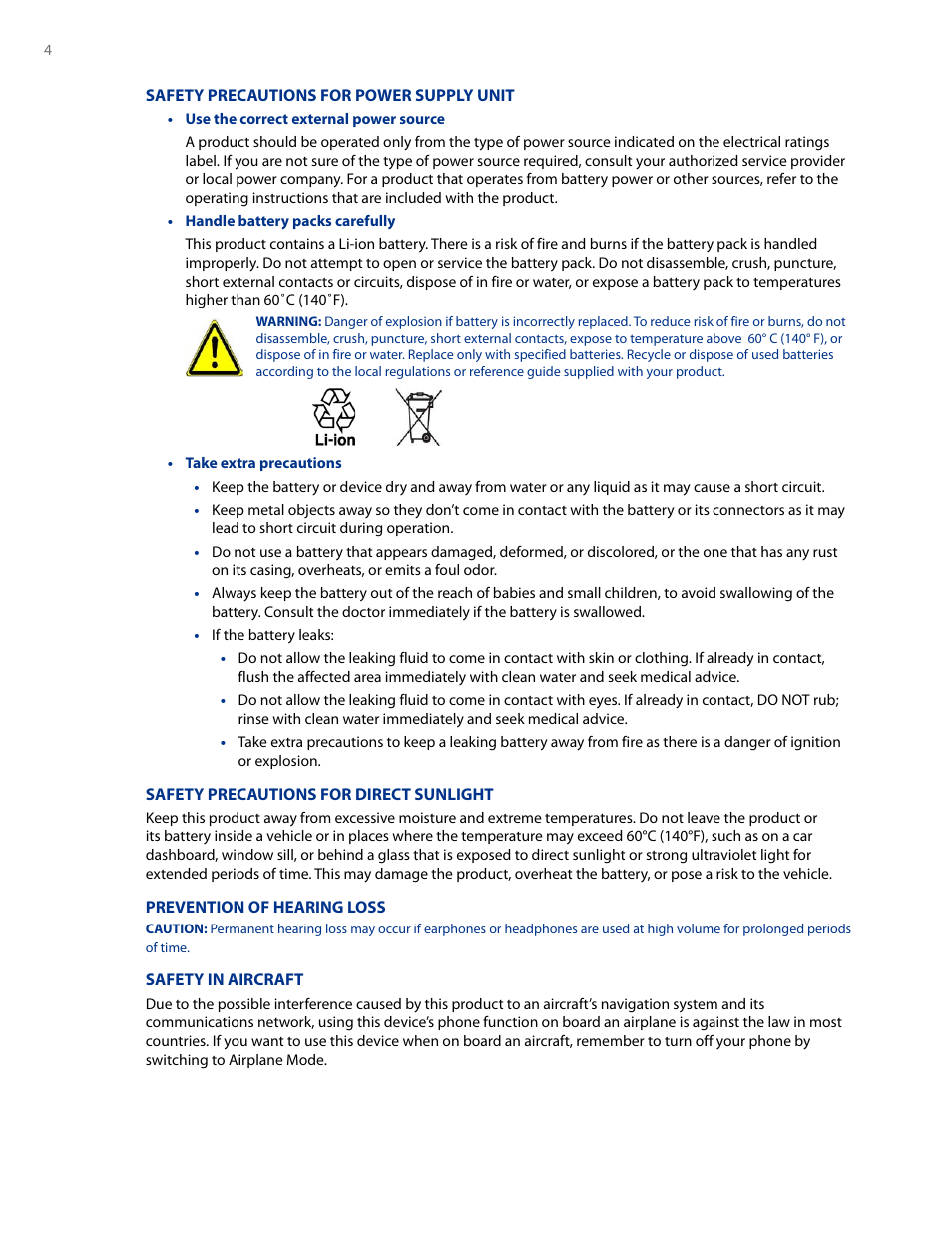 HTC AM171 User Manual | Page 4 / 158