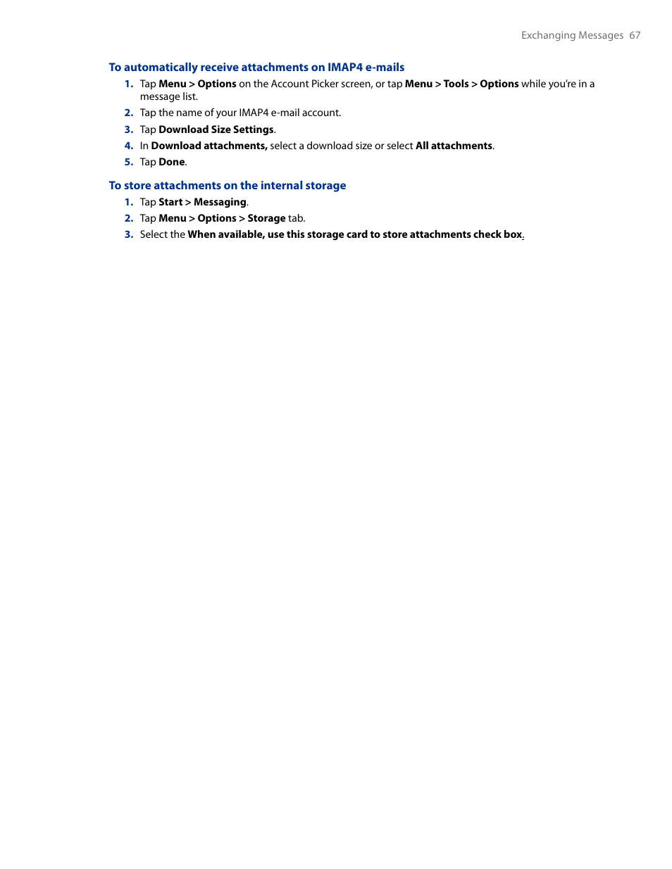 HTC AM171 User Manual | Page 67 / 158