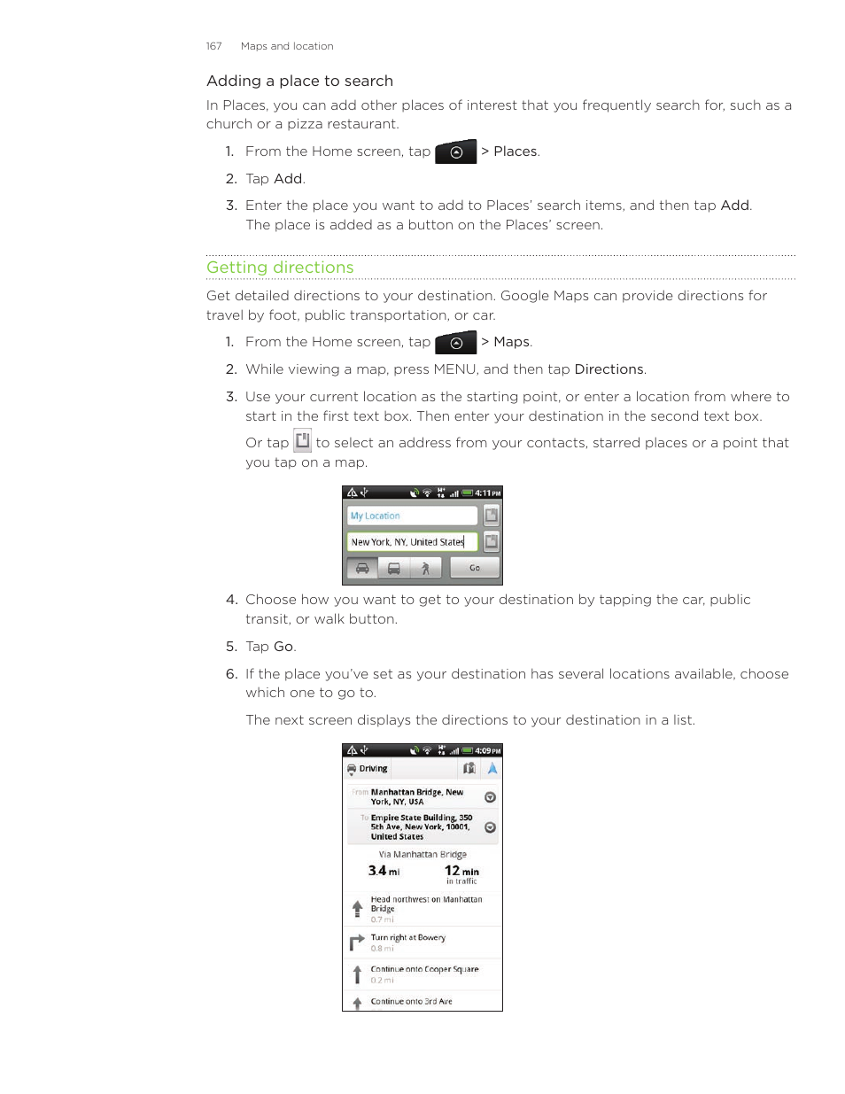HTC Inspire 4G User Manual | Page 167 / 206