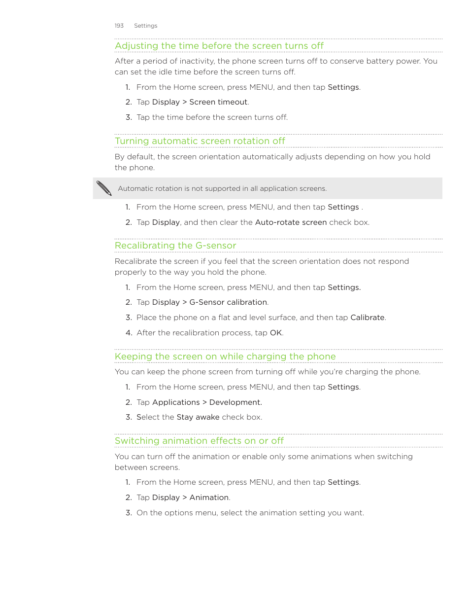 HTC Inspire 4G User Manual | Page 193 / 206