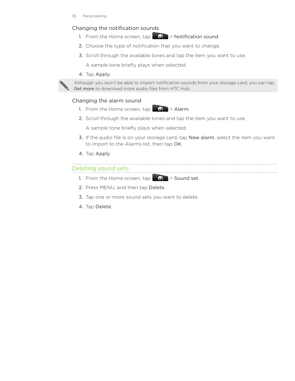 HTC Inspire 4G User Manual | Page 35 / 206