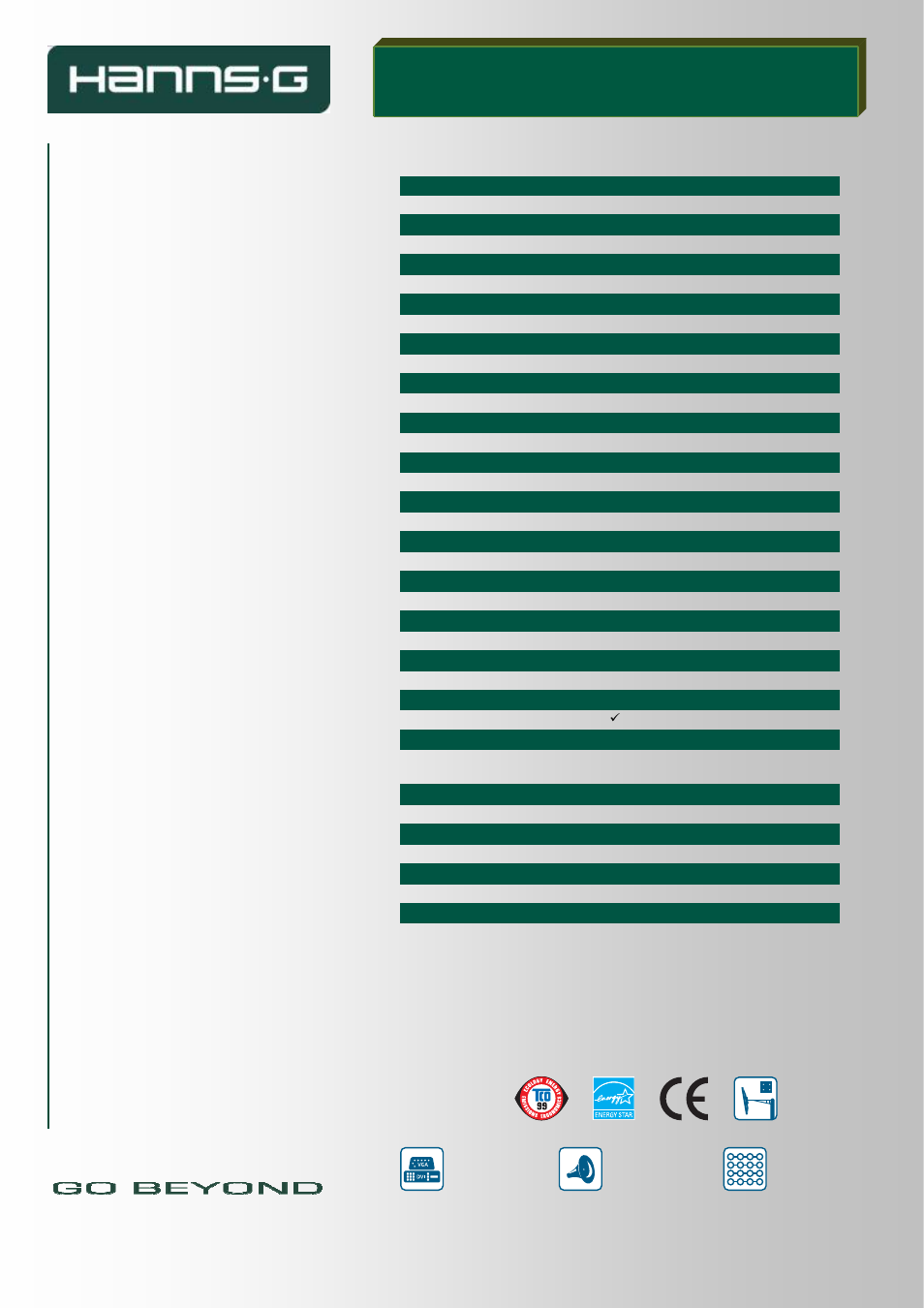 Lcd monitor, Jc171dp | Hanns.G JC171DP User Manual | Page 2 / 2