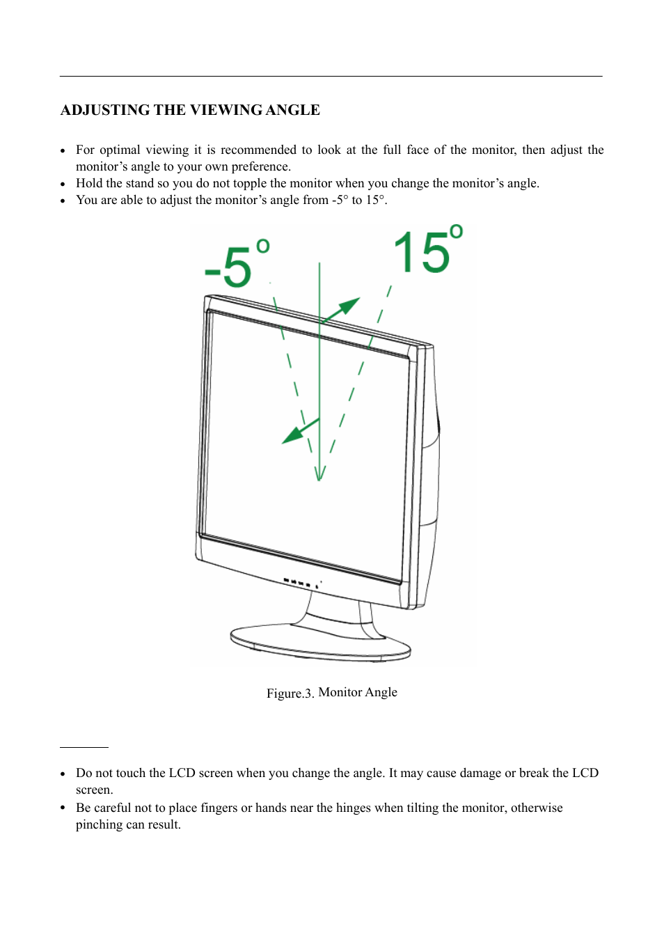 Adjusting the viewing angle | Hanns.G HH181 User Manual | Page 10 / 21