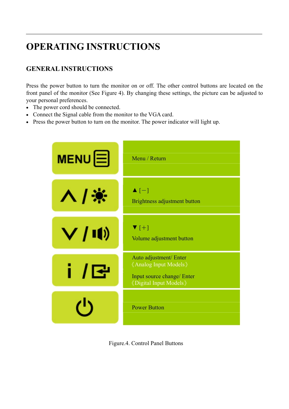 Operating instructions, General instructions | Hanns.G HH181 User Manual | Page 11 / 21